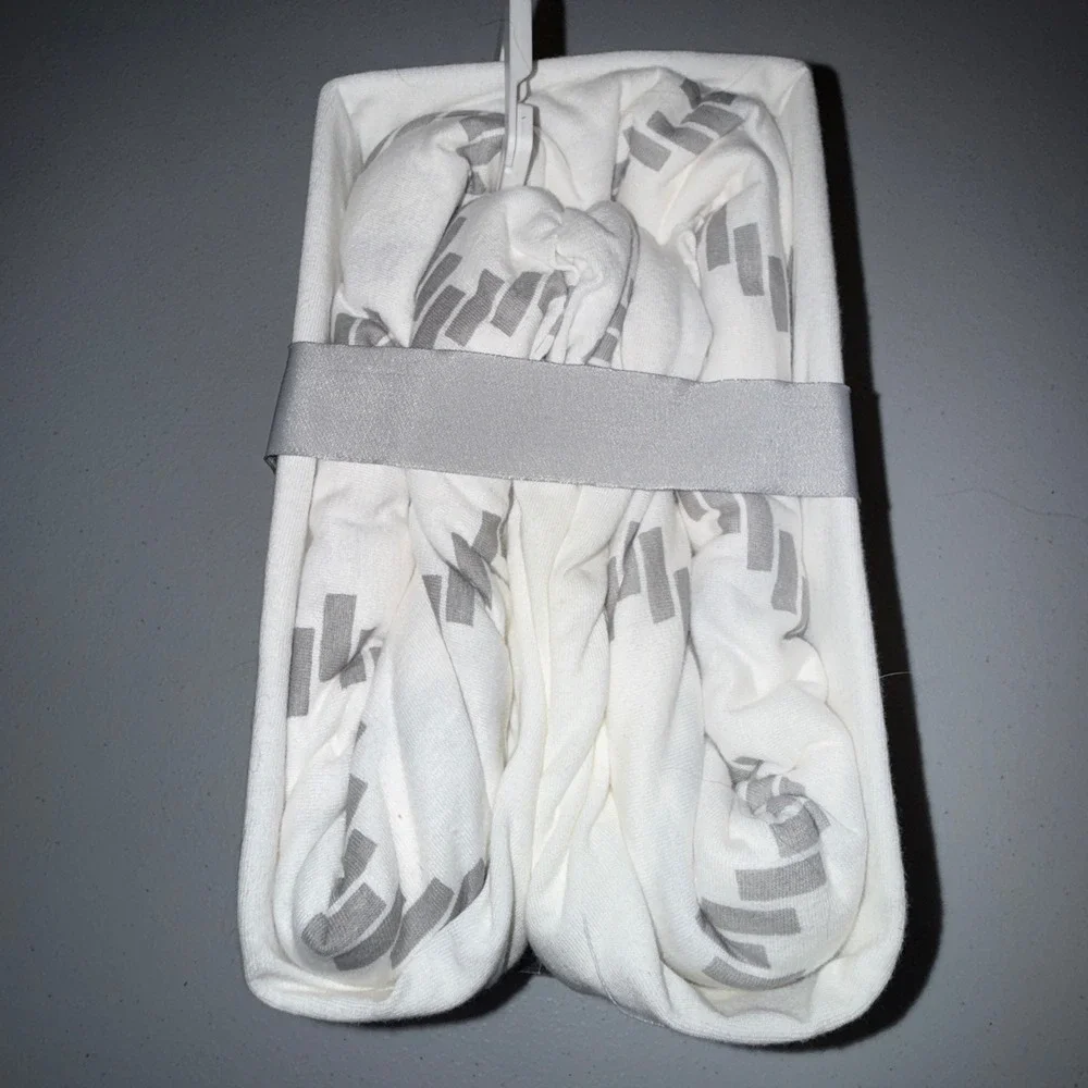 Cloud Island Jersey Crib Fit Standard Grey White‎ New 2-Pack Cotton